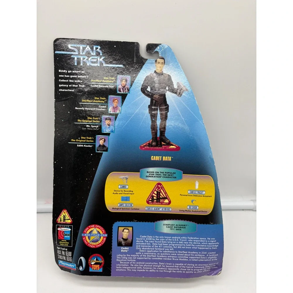 Star Trek Playmates Warp Factor Figure Lot: Cadet Data, Sisko, Spock, Jem'Hadar - Picture 3 of 9